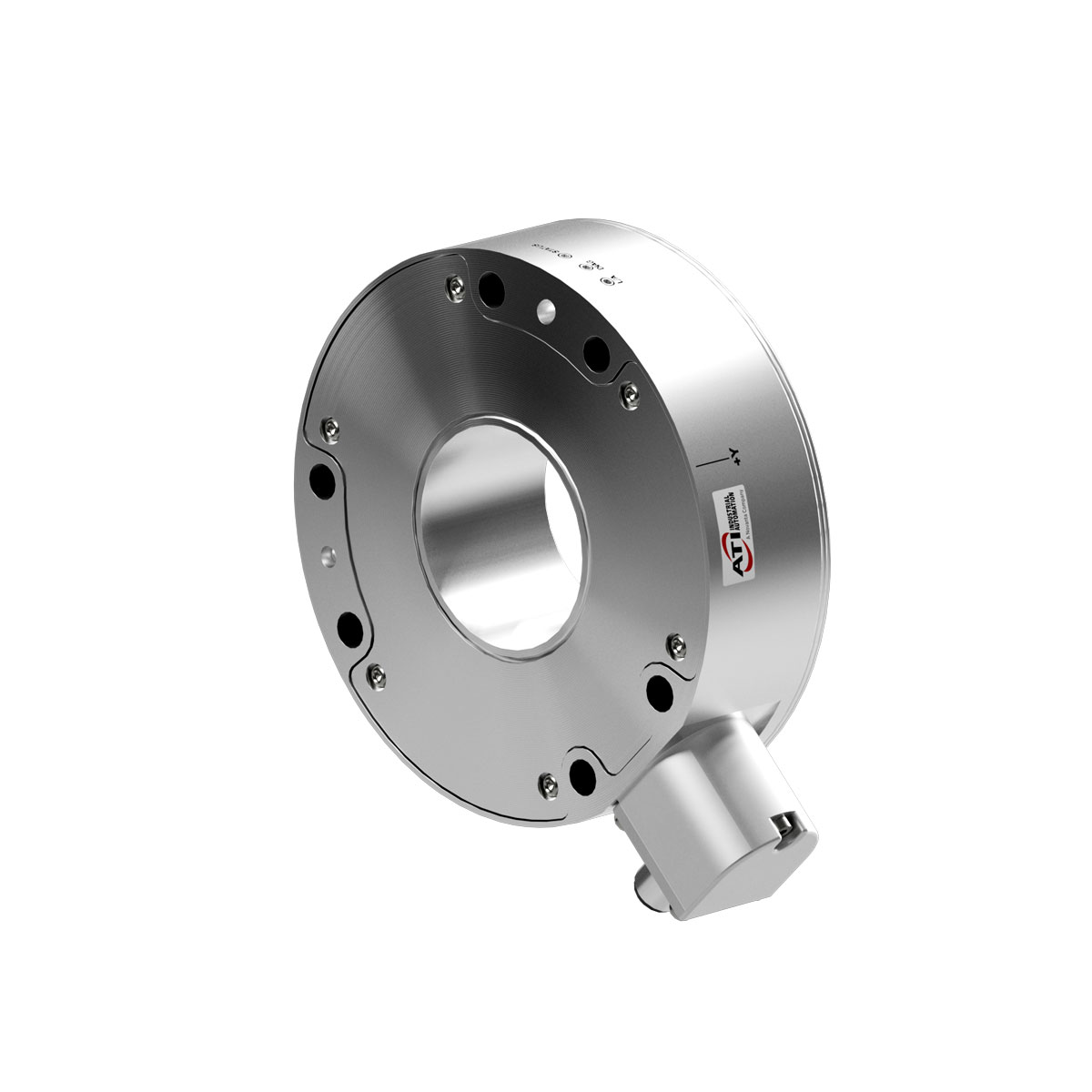 Um sensor de força e torque com um grande orifício de passagem