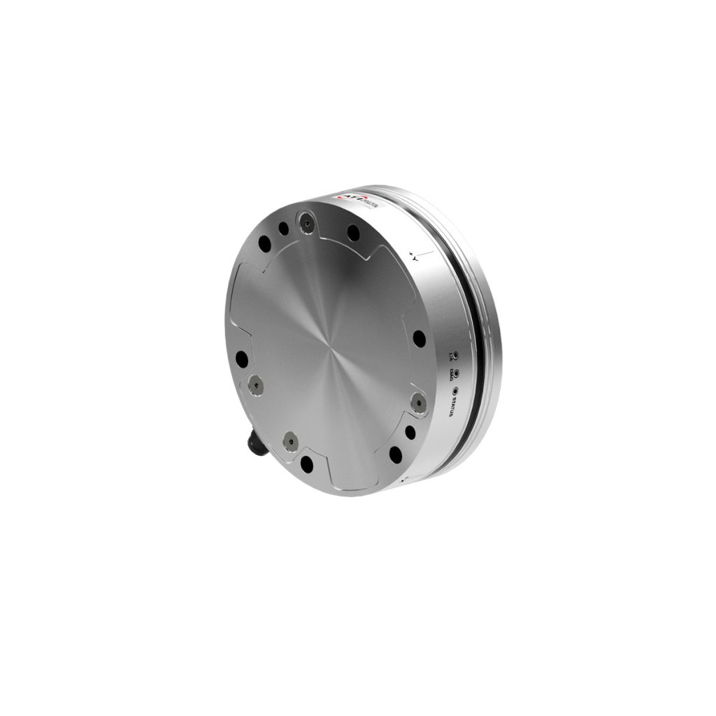 Um sensor de força e torque com uma faixa preta