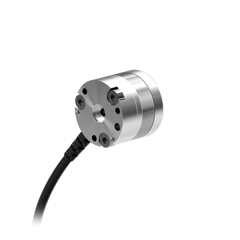 A small force torque sensor with external wire from radial port